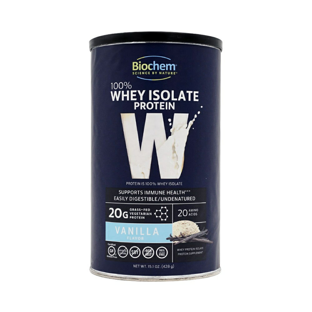 楽天VitaCafe【送料無料】100％ ホエイプロテイン バニラ 423g バイオケムスポーツ【Biochem Sports】100％ Whey Protein Vanilla 14.9 oz