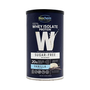 【送料無料】 100％ ホエイプロテインパウダー 無糖 チョコレート味 355g バイオケムスポーツ【Biochem Sports】100 % Whey Protein Sugarfree Vanilla 11.8 oz