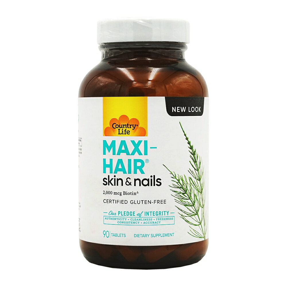 マキシ ヘア スキン＆ネイル ビオチン2000mcg配合 90粒 タブレット カントリーライフMaxi-Hair, Skin & Nails with 2000 mcg Biotin, 90 Tablets