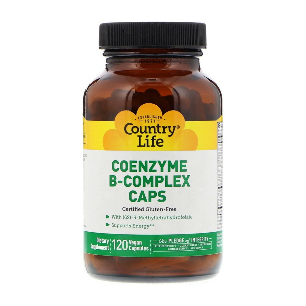  コエンザイム ビタミンBコンプレックス 120粒 ベジカプセル カントリーライフCoenzyme B-Complex Caps, 120 Veg Capsules