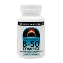 【送料無料】 ビタミン B-50 コンプレックス 50mg 100粒 タブレット ソースナチュラルズ【Source Naturals】Vitamin B-50 Complex 50 mg, 100 Tablets