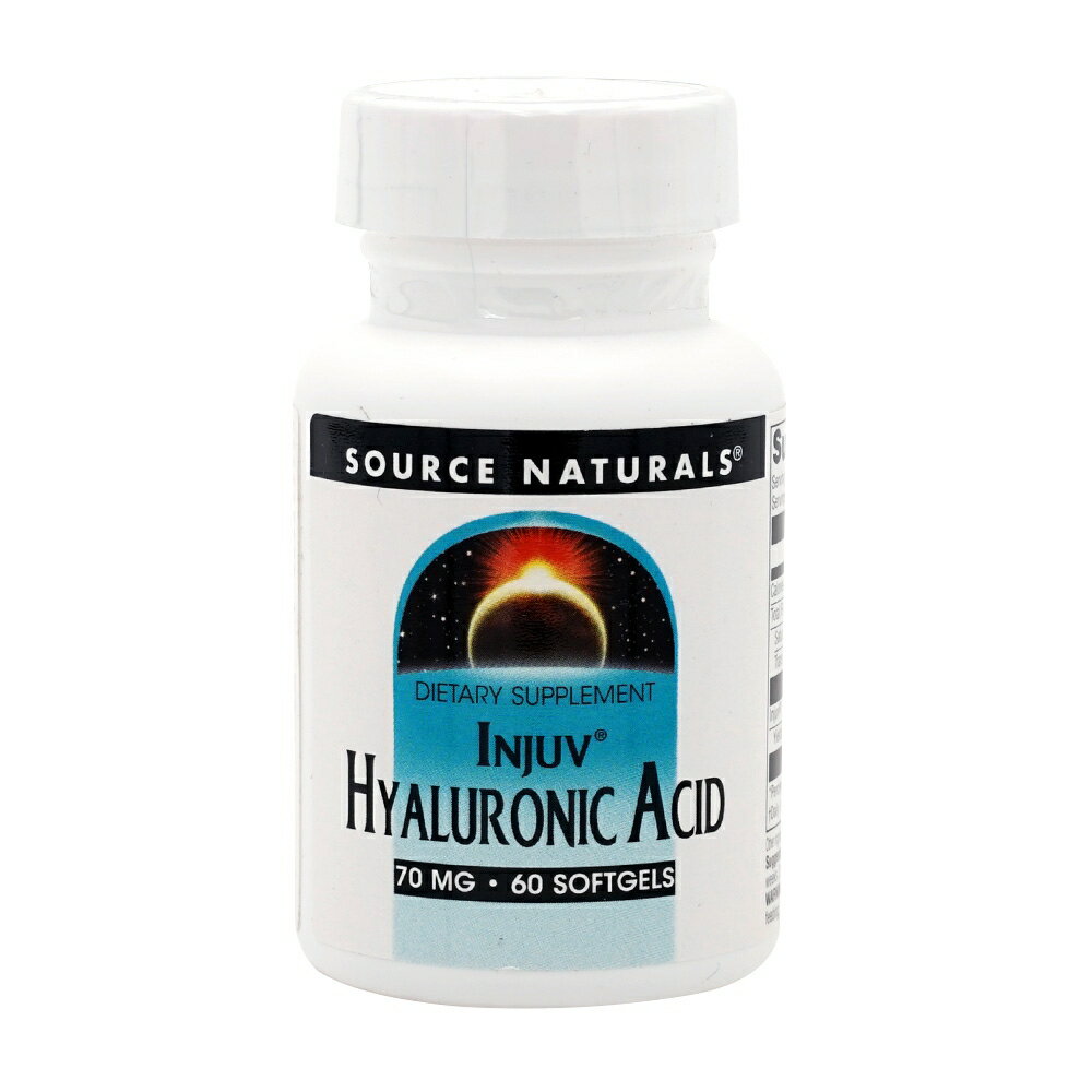 ヒアルロン酸 インジュヴ 70mg 60粒 ソフトジェル ソースナチュラルズHyaluronic Acid, Injuv 70 mg, 60 Softgels