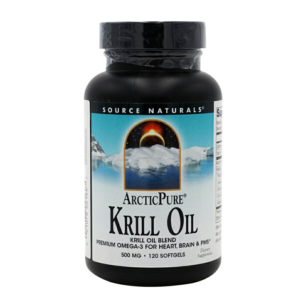  アークティック ピュア クリルオイル 500mg 120粒 ソフトジェル ソースナチュラルズArcticPure Krill Oil 500 mg, 120 Softgels