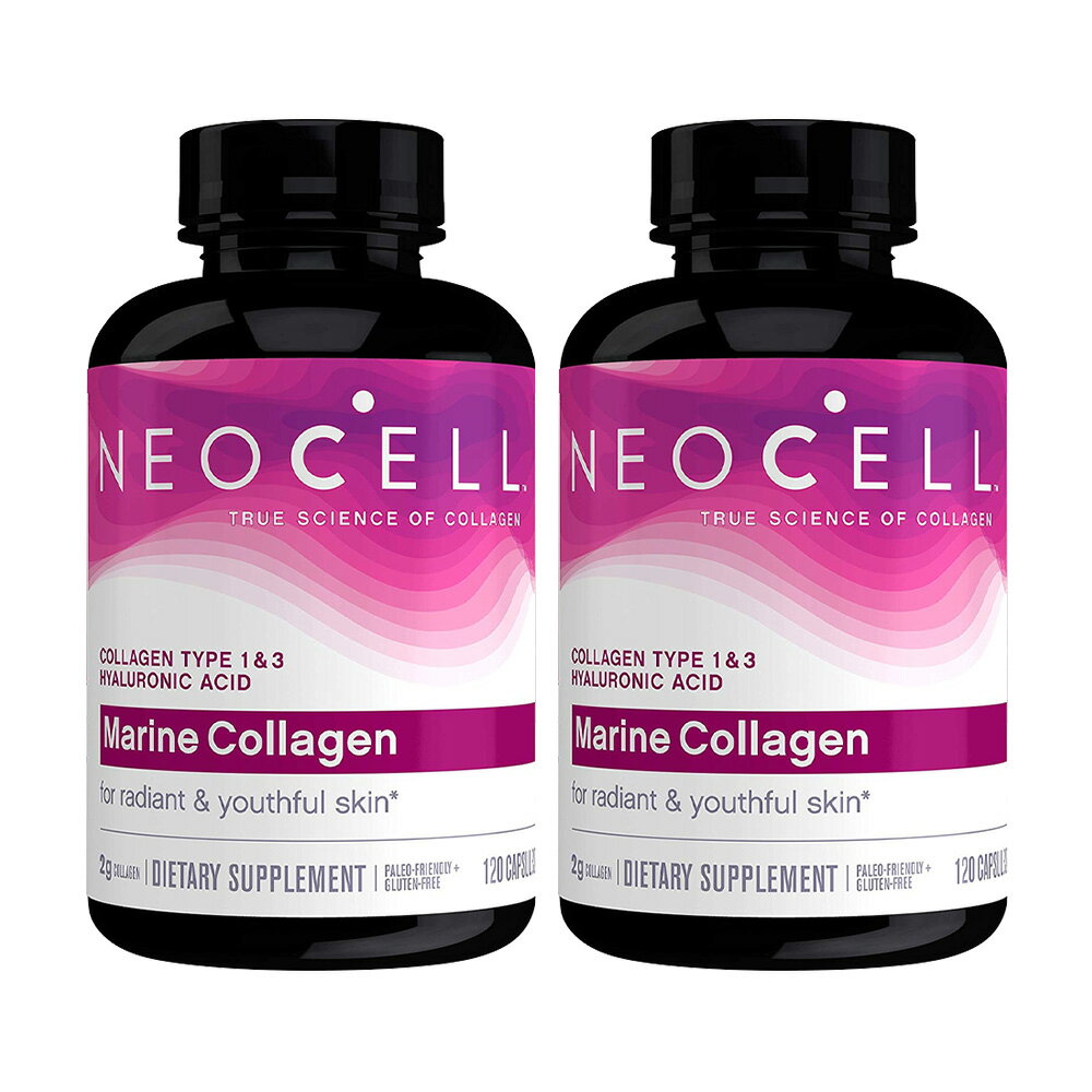 ̵ 2ĥå ޥ󥳥顼 13ҥ 120γ ץ ͥ  򹯡NeocellMarine Collagen Type 1 &3 and Hyaluronic Acid, 120 Capsules