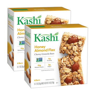 【送料無料】 2個セット ハニーアーモンドフラックス グラノーラバー 6個入り 各35g カシ グラノーラ【Kashi】Honey Almond Flax, Chewy Granola Bars 7.4 OZ.