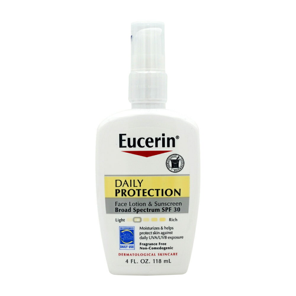 【送料無料】 日焼け止め デイリー プロテクション フェイス ローション サンスクリーン SPF30 フラグランスフリー 118ml ユーセリン 夏【Eucerin】Daily Protection Face Lotion & Sunscreen SPF 30 Fragrance Free, 4fl ozのサムネイル
