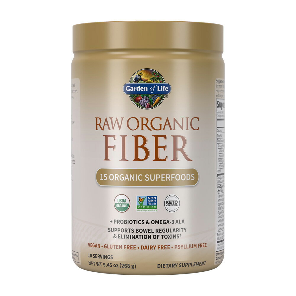  ローオーガニック ファイバー 10杯分 サービング 268g ガーデンオブライフ 健康Raw Organic Fiber 10 Servings, 9.45oz