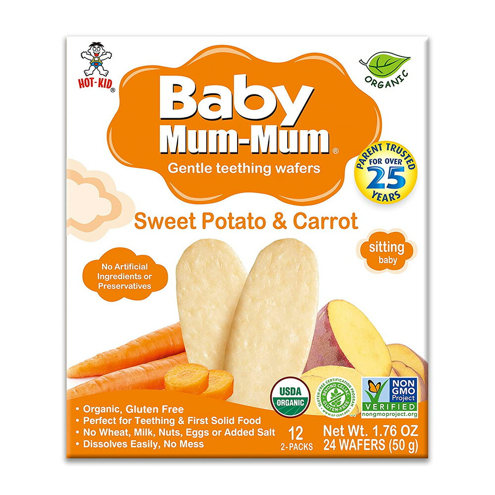 yz xr[}} I[KjbN EGn[X XC[g|egLbg 24 CXXN zbgLbh Ԃ H  XibN Tc}C jWyHOT-KIDzBaby Mum-Mum Gentle Teething Wafers Sweet Potato & Carrot