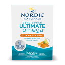 【送料無料】 アルティメット オメガ 1200mg トロピカルフルーツ 54粒 グミ 無糖 グミチュー ノルディックナチュラルズ【Nordic Naturals】Zero Sugar Ultimate Omega Gummy Chews, 1200 mg EPA 600/ DHA 450, Tropical Fruit, 54Gummy Chews