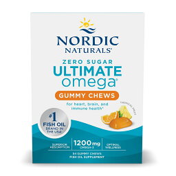 【送料無料】 アルティメット オメガ 1200mg トロピカルフルーツ 54粒 グミ 無糖 グミチュー ノルディックナチュラルズ【Nordic Naturals】Zero Sugar Ultimate Omega Gummy Chews, 1200 mg EPA 600/ DHA 450, Tropical Fruit, 54Gummy Chews