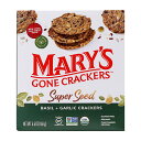 【送料無料】スーパーシード バジル ガーリック クラッカー 156g メアリーズゴーンクラッカー おやつ グルテンフリー オーガニック 植物性タンパク質【Mary's Gone Crackers】Super Seed Basil + Garlic Crackers, 5.5oz