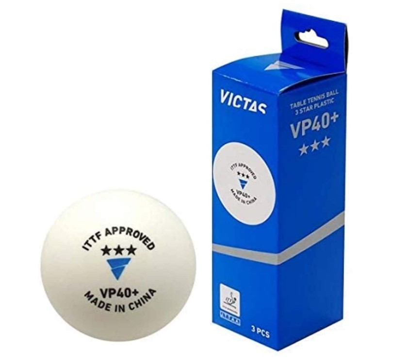【ポイント10倍】ヴィクタス(VICTAS) 卓球 公認試合球 VP40+ 3スター ホワイト 3個入り 全国送料無料