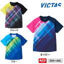【ポイント10倍】VICTAS グラデチェック ゲームシャツ 612501 卓球ユニフォーム 2025年春新作 ヴィクタス ビクタス