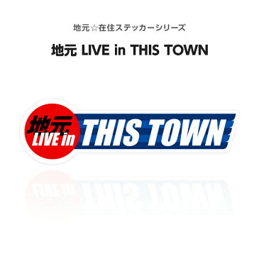 【地元☆在住ステッカーシリーズ】(A)地元 LIVE in THIS TOWN車 ステッカー かっこいい 県民 在住 ステッカー カー用品 バイク用品 都道府県 いたずら防止 コロナ対策 トリコロールカラー おしゃれ スパダン工房オリジナル