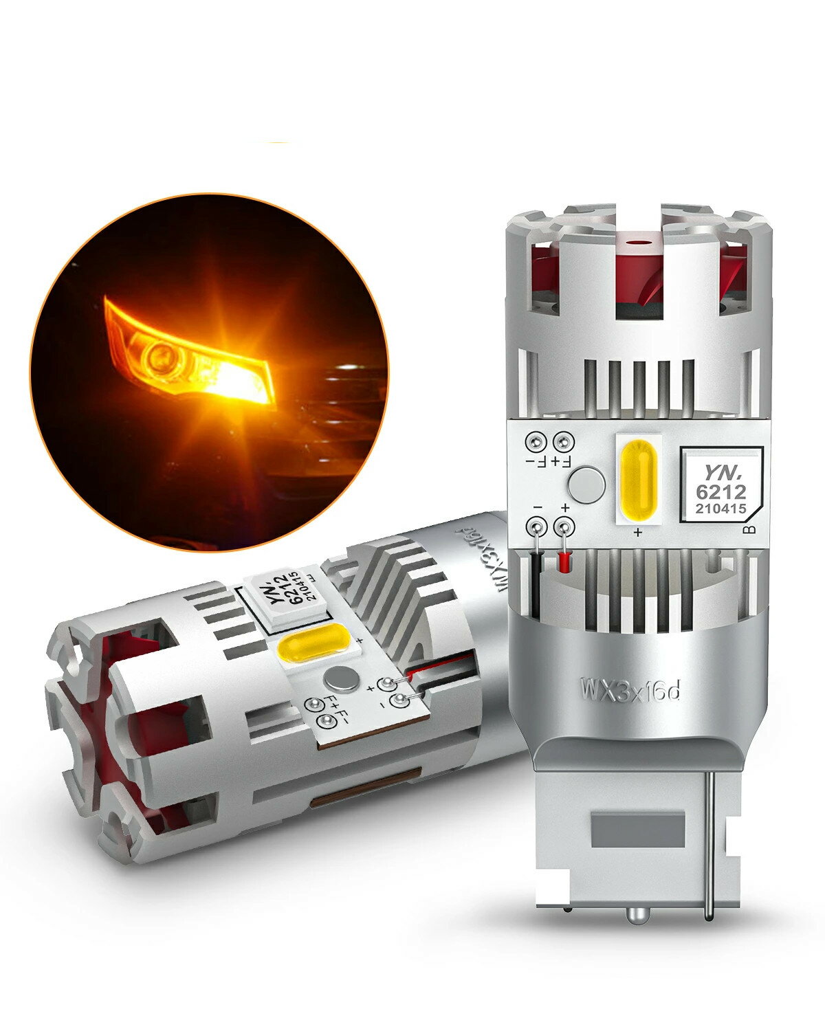 SUPAREE T20 led ウインカー T33 エクストレイル Gグレード 24W*2 無極性 抵抗内臓 t20 アンバー 色 DC12V/24V 車検対応 ハイフラ防止 t20ピンチ違い アンバー ファン付 ノイズ対策 led t20 ダブル 2個入 1年保証