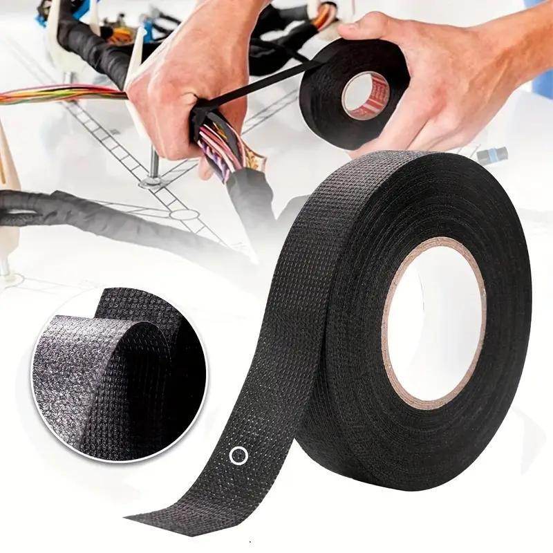 アセテート テープ 粘着 テープ 絶縁テープ ビビリ 音 防止 衝撃吸収 ハーネステープ 幅19mm×15M 電気..