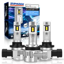 ＼72時間タイムセール 15％オフ！！／SUPAREE LED ヘッドライト H8 H9 H11 H16 HB3 HB4 爆光 新車検対応 車用LEDバルブ 12V車用 ハイパワー40W 冷却ファン付き ハイビーム ロービーム 超高輝度 ホワイト 6500k 2個入り 1年保証