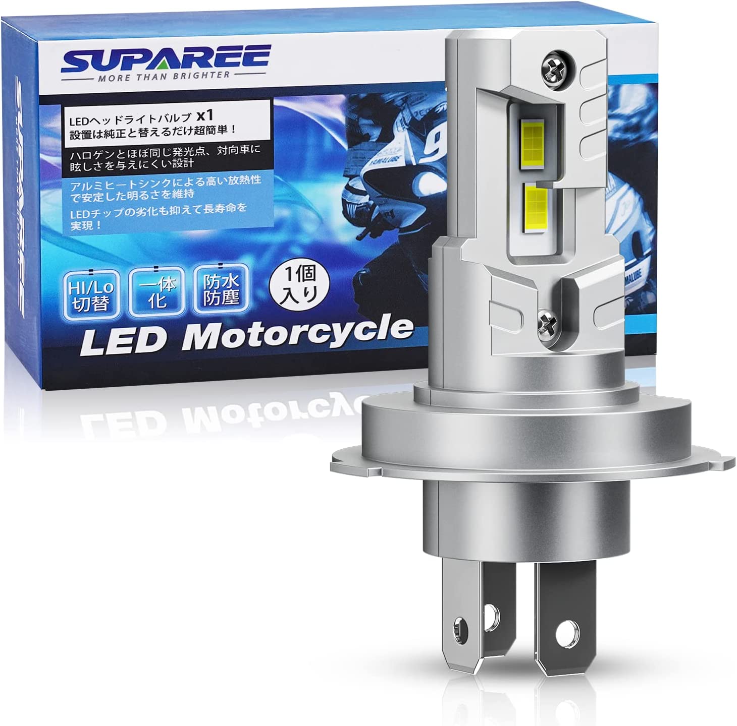 ＼72時間タイムセール・15％オフ！！／「純正サイズh4 led バイク」SUPAREE H4 led バイク ヘッドライト 原付用 車検…