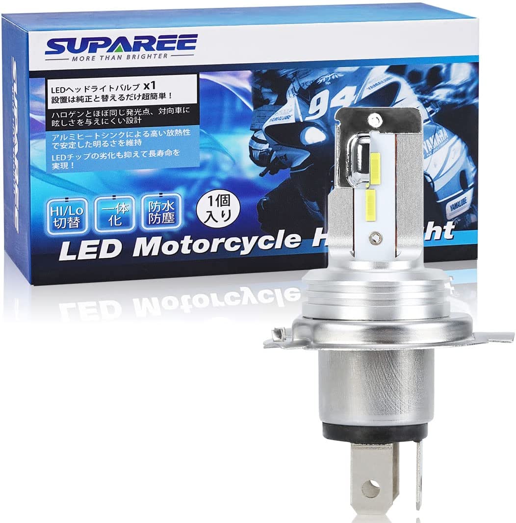 SUPAREE H4 バイク用LEDヘッドライト HI/