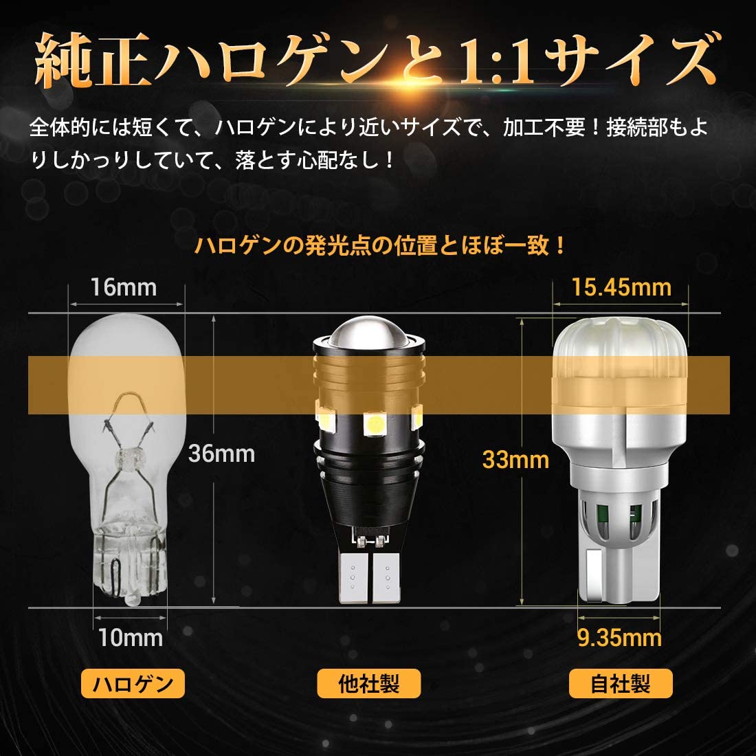 SUPAREE T15 T16 LED バックランプ 爆光 後退灯 12V車用 車検対応 リバースランプ 6000K ホワイト 666lm バックライト キャンセラー内蔵 2個入り 1年保証