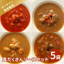 具だくさんソースセット 160g×5袋 食品 リゾット パスタソース スープ お試し 送料無料