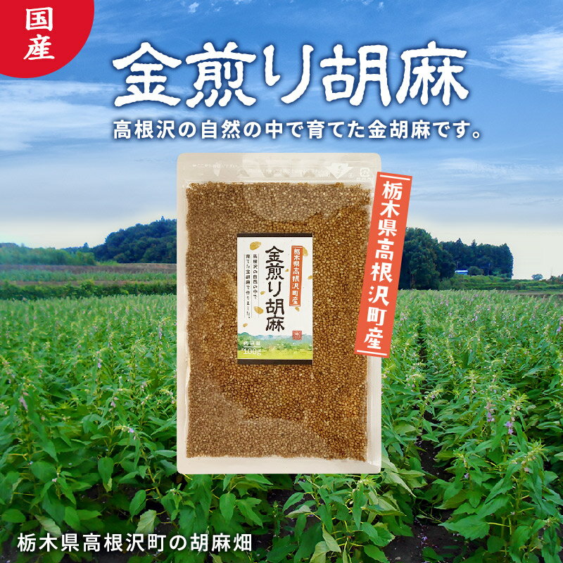 波里 国産 いりごま 金 400g(100g×4袋) 栃木県産 高根沢産 金ごま