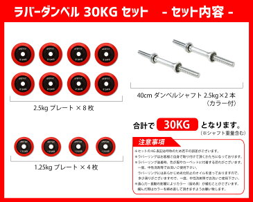 【25日はポイントアップDAY】IROTEC（アイロテック）ラバーダンベル 30KG セット（ラバーリングタイプ）/ダンベル ベンチプレス バーベル 鉄アレイ トレーニング器具 健康器具 ダイエット器具 筋トレ 筋力 筋肉 筋トレ器具 10kg 2個 可変式 セット 腹筋 背筋 ダイエット