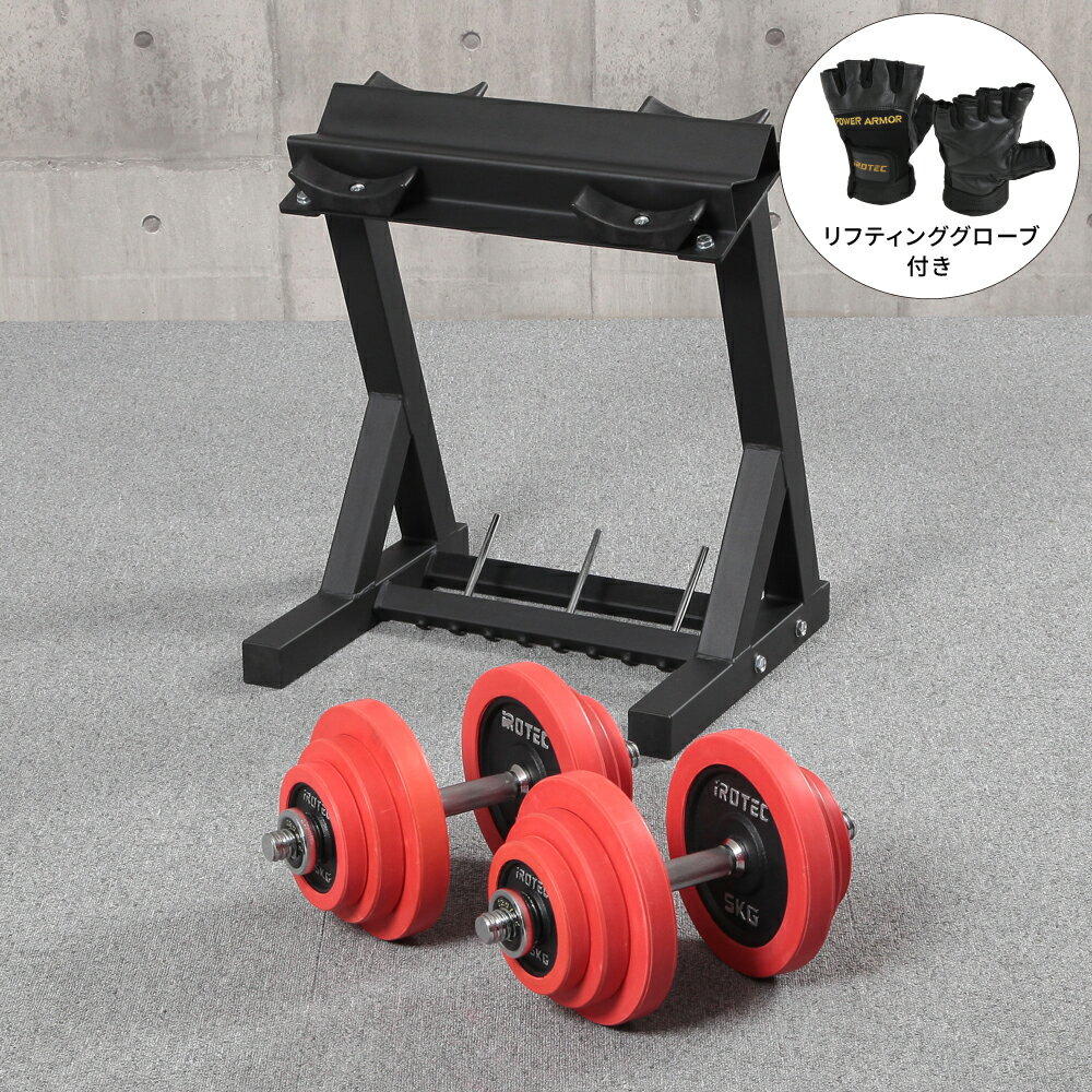 【11/27 1:59迄 P10倍(要エントリー)】IROTEC(アイロテック)パワーストレージ40R(ラバー)/プレートラック 可変式ダンベル 専用ラック ダ...