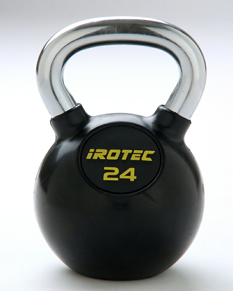 【10日はポイントアップDAY】IROTEC(アイロテック)ケトルベル24kg(ラバーコーティングタイプ)/ダンベル ベンチプレス トレーニングベンチ 筋トレ トレーニング器具 トレーニングマシン バーベル 健康器具 ダイエット器具 体幹 筋力トレーニング 鉄アレー 鉄アレイ