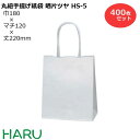 手提げ紙袋 晒片ツヤ HS-5 400枚セット 巾180×マチ120×丈220mm 紙丸紐 白( 手提げ袋 手提袋 手提げ 紙袋 紙手提げ袋 紙手提袋 ミニ 小さい ラッピング プレゼント ギフト 業務用 梱包 包装 まとめ買い おしゃれ 小 白 無地 式典 卒業式 )