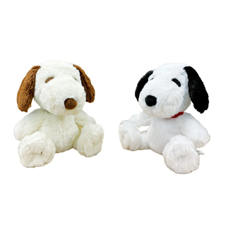 スヌーピー SNOOPY スヌーピー ぬいぐるみ 座高20cm ふわふわ (ノーマル＆モカ) 2体セット 人形 お人形 プレゼント ふわふわ