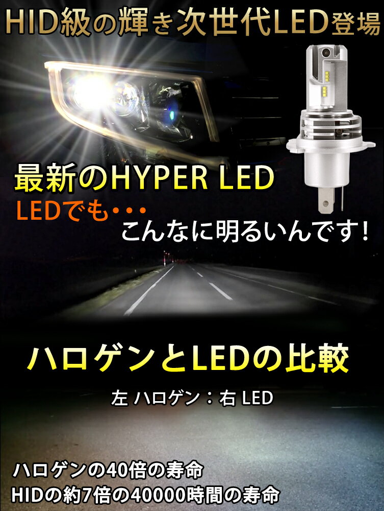 業界最小 ウェイク H4 Hi&Lo H28.05〜 LEDヘッドライト 瞬間点灯 LEDバルブ led h4 ハロゲン仕様車 LEDバルブ DIABLO startech 12000ルーメン車検対応 1年保証 2個セット