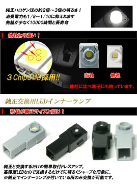 LEDバルブ LEDインナーランプ 1個 【純正交換用】トヨタ/レクサス/マツダ/スバル対応フットランプ/グローブボックス/コンソール LED バルブ led