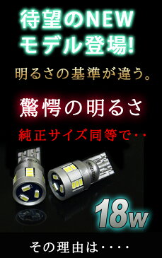 1年保証【送料無料】LEDバルブ 2個セット T10 ledバルブ 18W ウェッジ球 ポジションランプ バックランプ ヴェルファイア アルファード ハイエース200系