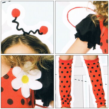 【子供 / キッズ】LEG AVENUE レッグアベニュー LA- C48106 テントウムシ 4点セット KIDS ネット限定 50OF 正規品 てんとう虫 コスプレ コスチューム 衣装 衣裳 仮装 女の子 かわいい 水玉 ドット おしゃれ ハロウィン 海外 インスタ映え costume TDL USJ