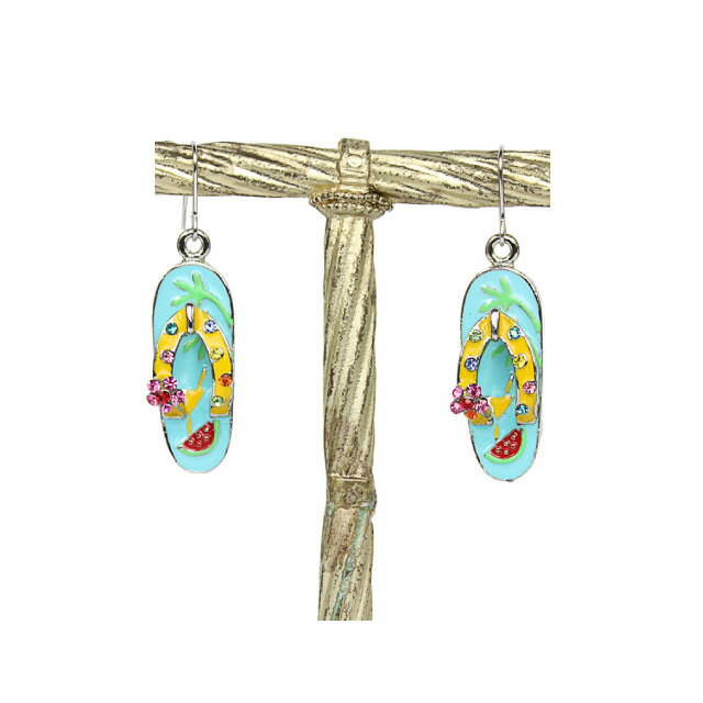 ビーチサンダル ピアス 下駄 夏 ピアス サンダル ビーサン リゾート バカンス 海 プール 日焼け 夏 サマー ガングロ ファッション セクシー プレゼント 誕生日 ギフト 舞台 ステージ ショー クラブ VFTQ SELECT ビフテキセレクト VF-SE-PI014