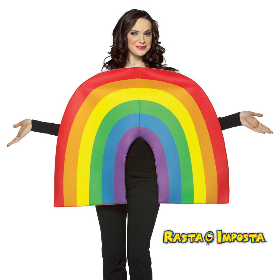 おもしろコスチューム ジョーク 虹 にじ コスプレ 衣装 レインボー 正規品 LGBT プライド PRIDE パレード 衣裳 かわ…