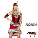 FINAL SALE 50%OFF ハロウィン コスプレ インディアン 赤 あか レッド 衣装 ROMA ローマ 4705 正規品 ウエスタン 西部劇 カウボー...