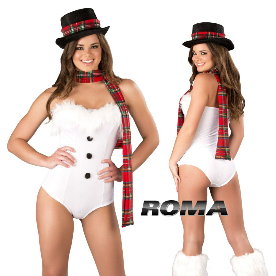 コスプレ 衣装 ROMA COSTUME ローマ RM C158 クリスマス スノーマン 3点セット 正規品 雪だるま ロンパース ボディス…