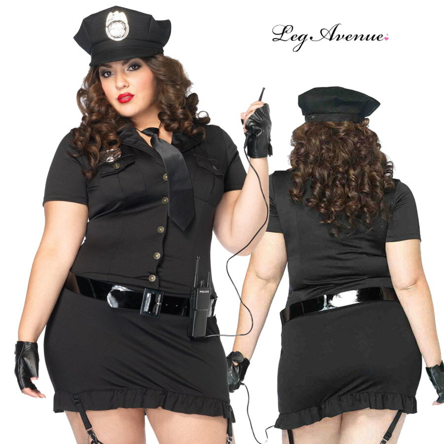 コスプレ 衣装 LEG AVENUE レッグアベニュー LA 83344X ポリス 警察 6点セット BIG SIZE 正規品 大きいサイズ 警官 ミニスカ ポリス コスチューム 衣裳 仮装 セクシー かわいい エロ かっこいい ダンス ステージ ショー ハロウィン イベント パーティー XL 2L 3L 4L