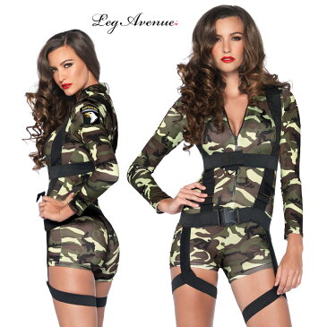 コスプレ 衣装 LEG AVENUE レッグアベニュー LA 85292 ミリタリー 2点セット 正規品 軍服 軍隊 迷彩 自衛隊 アーミー コスチューム ユニフォーム 衣装 衣裳 仮装 ボディスーツ パンツ カモフラージュ カーキ かわいい ハロウィン セレブ アメリカ 海外 camo