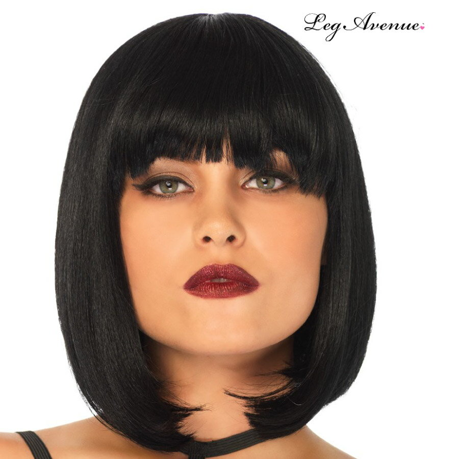 楽天VFTQコスプレ 衣装 LEG AVENUE レッグアベニュー WIG ウィッグ かつら LA- A1527 ブラック 正規品 コスプレ衣装 ボブ ショート おかっぱ 黒 髪 かみ 毛 ヘアスタイル 前髪 小物 小道具 雑貨 アクセ 付属品 かわいい セクシー おしゃれ コーデ お手軽 仮装 メイク 化粧