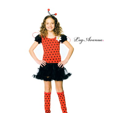 【子供 / キッズ】LEG AVENUE レッグアベニュー LA- C48106 テントウムシ 4点セット KIDS ネット限定 50OF 正規品 てんとう虫 コスプレ コスチューム 衣装 衣裳 仮装 女の子 かわいい 水玉 ドット おしゃれ ハロウィン 海外 インスタ映え costume TDL USJ