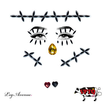 コスプレ 衣装 LEG AVENUE レッグアベニュー メイクシール LAEYE035 ジュエル ステッカー ゾンビ 正規品 イチオシ きず 傷 アイメイク コスチューム 衣裳 仮装 かわいい セクシー クラブ ダンス ステージ ショー 舞台 ハロウィン ハロウィーン イベント パーティー インスタ