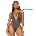 コスプレ 衣装 LEG AVENUE レッグアベニュー ランジェリー テディ LA89270 ラインストーン 正規品 シースルー バックシャン 谷間 ボディスー...