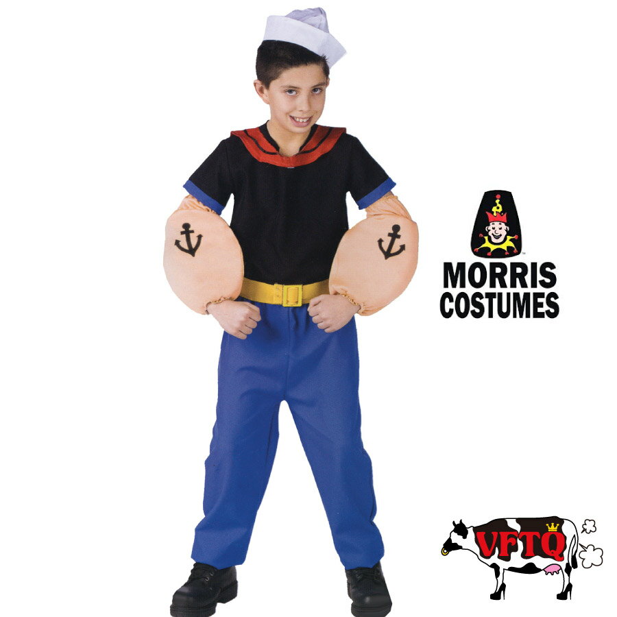 【子供 / キッズ】FUN WORLD ファンワールド MC-FW102721LG ポパイ 6点セット キッズサイズ 正規品 アメコミ マンガ コミック 漫画 ポパイ コスチューム 衣装 衣裳 仮装 コスプレ 筋肉 ほうれんそう 男の子 トドラー かわいい おしゃれ ハロウィン 海外 インスタ