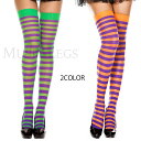 ハロウィンソックス コスプレ 衣装 MUSIC LEGS ミュージックレッグス サイハイソックス ML4237 全2色展開 /HC 正規品 ボーダー しましま ニーハイ オーバーニー 靴下 タイツ ソックス コスチューム 衣裳 美脚 かわいい セクシー ダンス 舞台 ショー ハロウィン クラブ