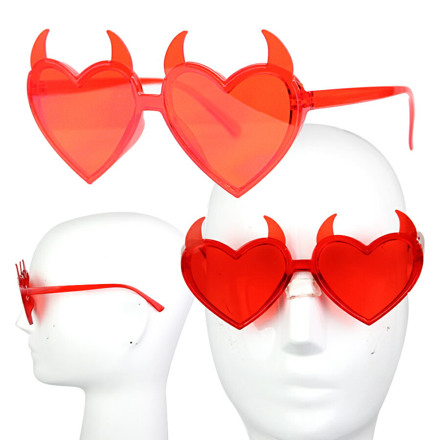 即日発送 デビル 小悪魔 あくま ハート サングラス めがね メガネ 眼鏡 コスプレ コスチューム 衣裳 衣..
