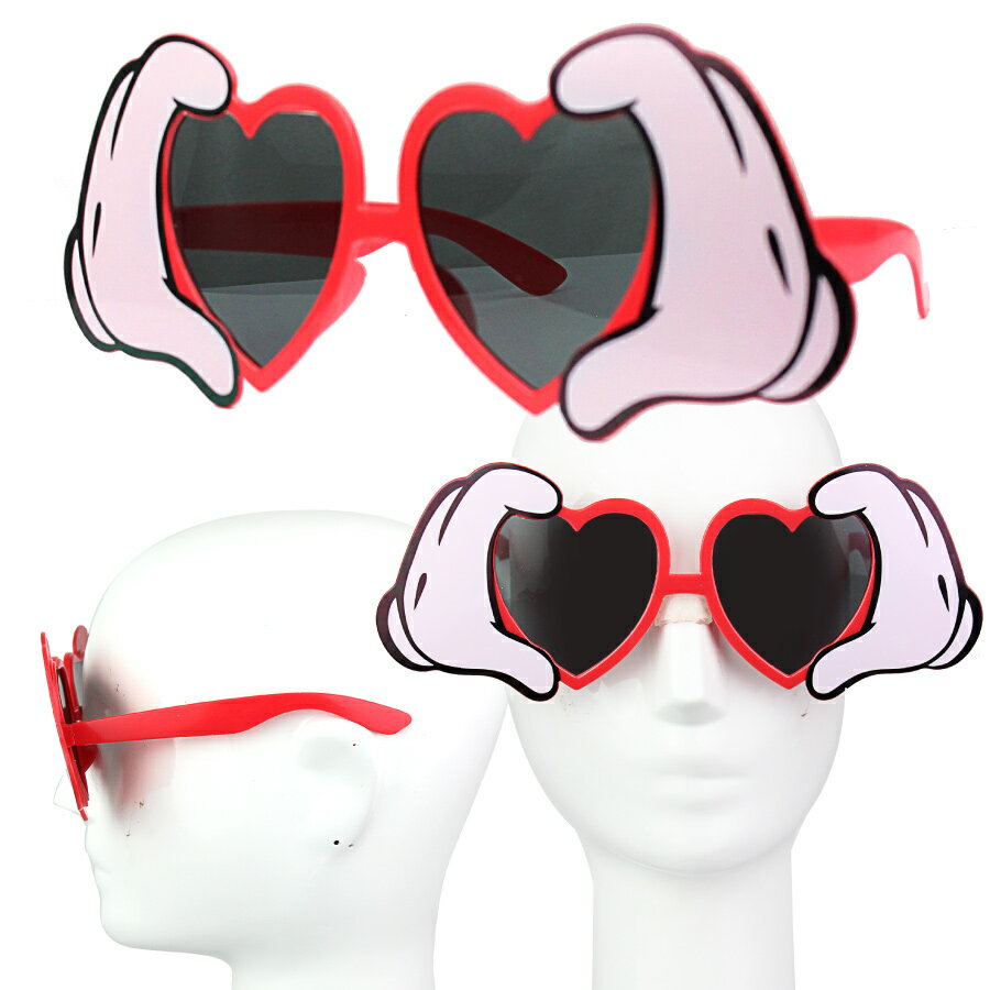 即日発送 ハート サングラス めがね メガネ 眼鏡 ミッキー ミニー コスプレ コスチューム 衣裳 衣装 ア..