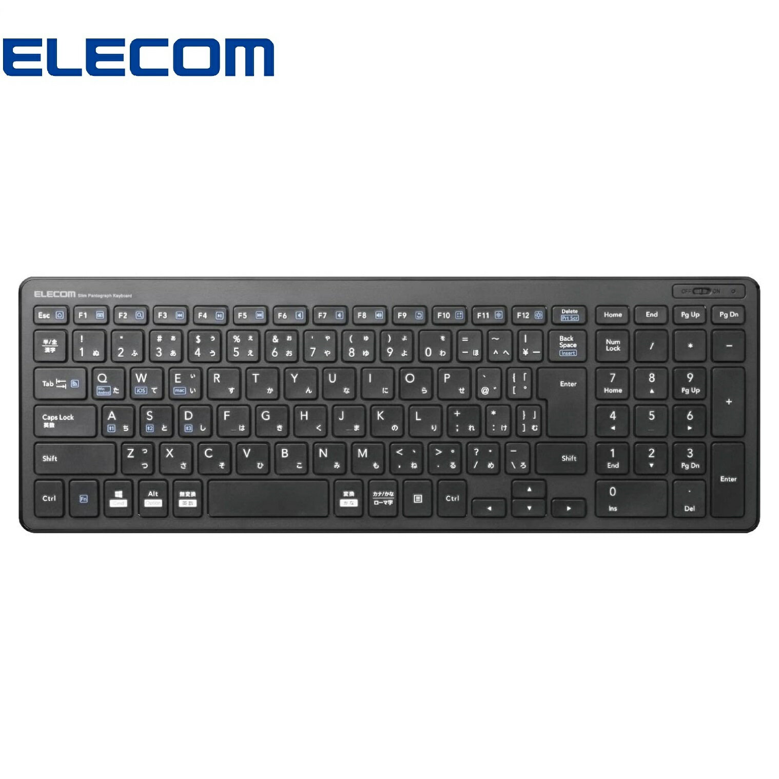 エレコム ELECOM Bluetooth コンパクトキーボード TK-FBP101BK パンタグラフ 薄型 コンパクト マルチOS対応 PS5 ブラック